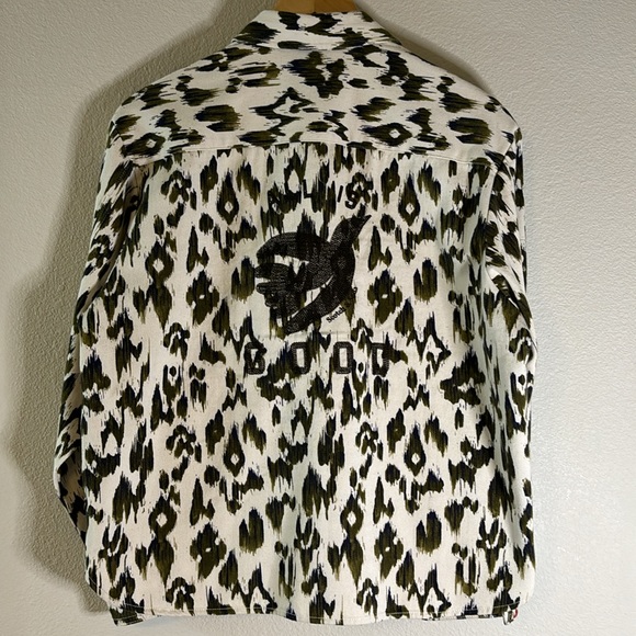 Scotch & Soda Printed Cotton Denim Button Up Shirt/Jacket - Picture 1 of 12